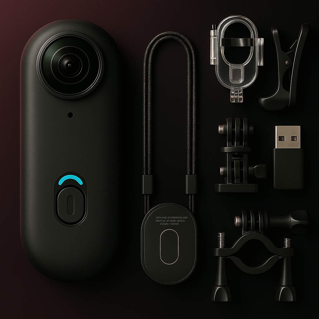 Caméra espion discrète en forme de collier – vidéo HD, design élégant, portable