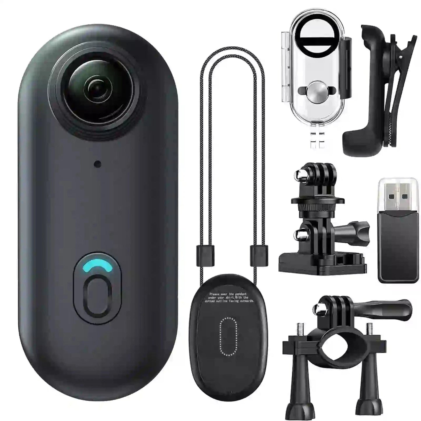 Caméra espion discrète en forme de collier – vidéo HD, design élégant, portable