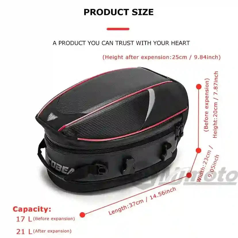 Motorcycle Back Seat Bag Waterproof Large Capacity Motorcycle Tail Bag Universal Motorbike Travel Luggage Saddle Bag - ICE SUNSEY