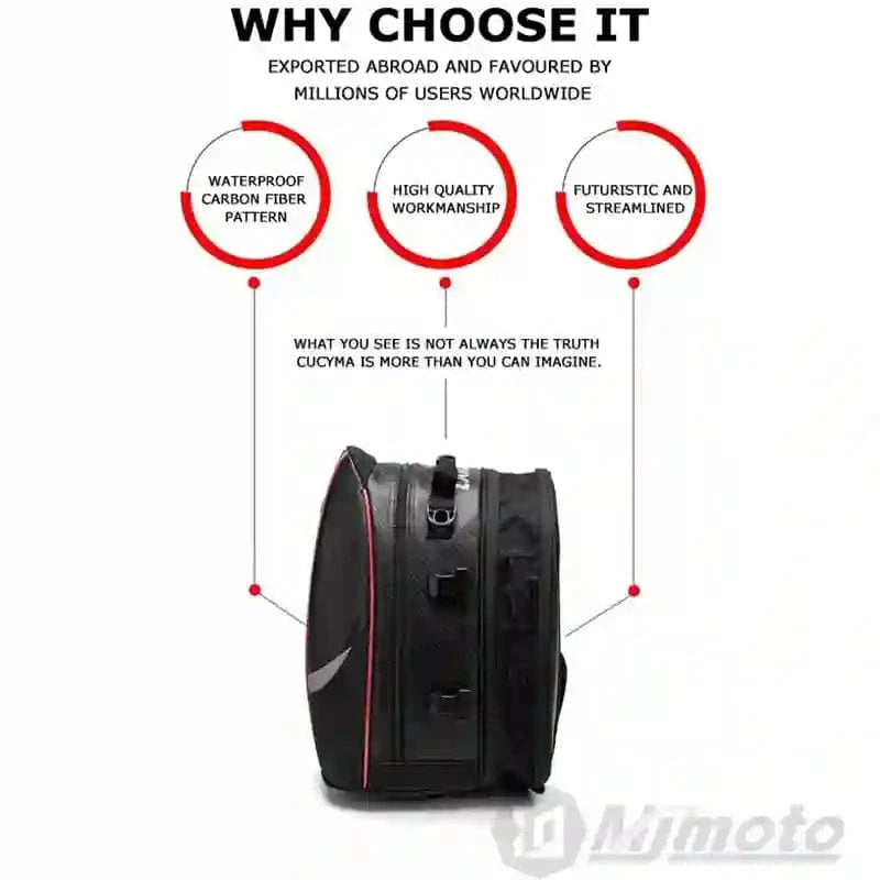 Motorcycle Back Seat Bag Waterproof Large Capacity Motorcycle Tail Bag Universal Motorbike Travel Luggage Saddle Bag - ICE SUNSEY