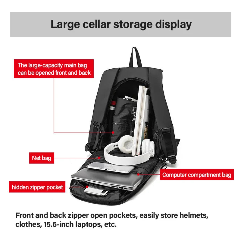 Waterproof & Reflective Motorcycle Backpack – Ideal for Riders - ICE SUNSEY
