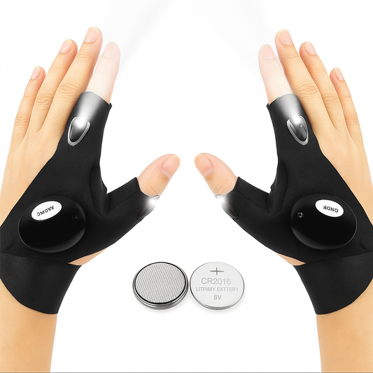 🧤 LED Half Finger Gloves for Men & Women