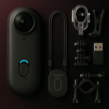 Caméra espion discrète en forme de collier – vidéo HD, design élégant, portable