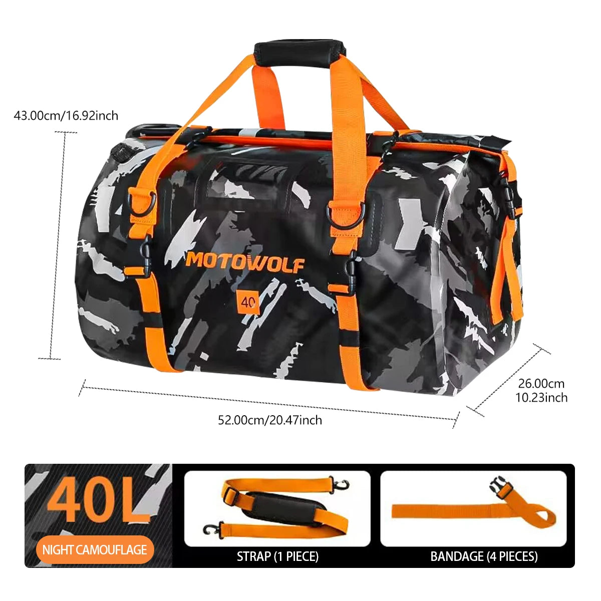 Waterproof Motorcycle Bag – Ultra‑Durable Reflective - ICE SUNSEY