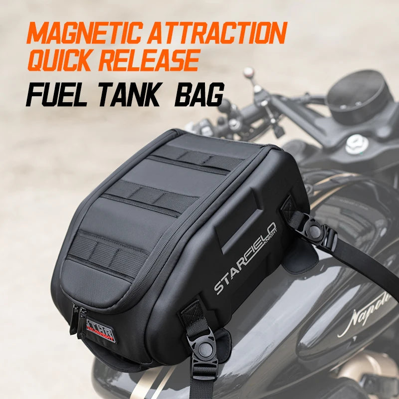 SFK Magnetic Motorcycle Tank & Tail Bag – Waterproof Rain Cover, Reflective Safety - ICE SUNSEY