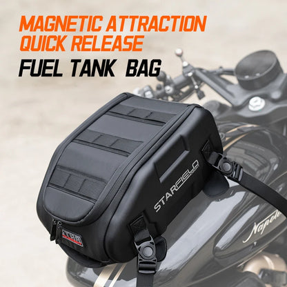 SFK Magnetic Motorcycle Tank & Tail Bag – Waterproof Rain Cover, Reflective Safety - ICE SUNSEY