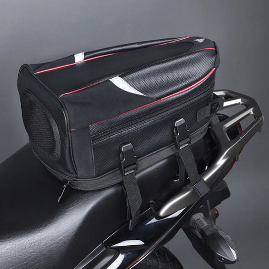 Motorcycle Back Seat Bag Waterproof Large Capacity Motorcycle Tail Bag Universal Motorbike Travel Luggage Saddle Bag - ICE SUNSEY