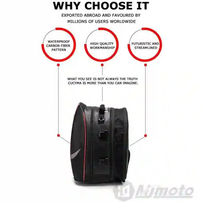Motorcycle Back Seat Bag Waterproof Large Capacity Motorcycle Tail Bag Universal Motorbike Travel Luggage Saddle Bag - ICE SUNSEY